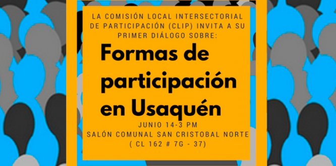 Jueves 14: diálogo sobre formas de participación en Usaquén