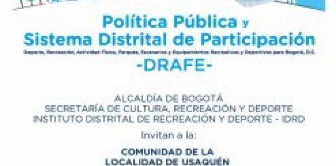 Miércoles 19: socialización política pública Idrd en Servitá