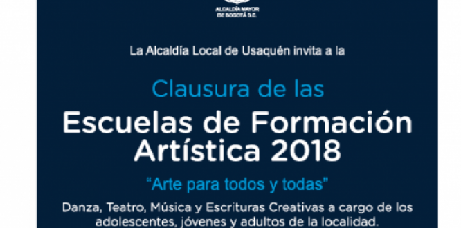 Domingo: clausura de las Escuelas de Formación Artísticas