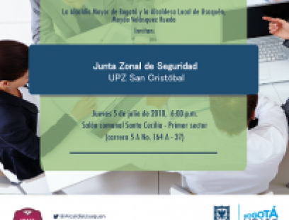 Jueves 5: Junta Zonal de Seguridad UPZ San Cristóbal